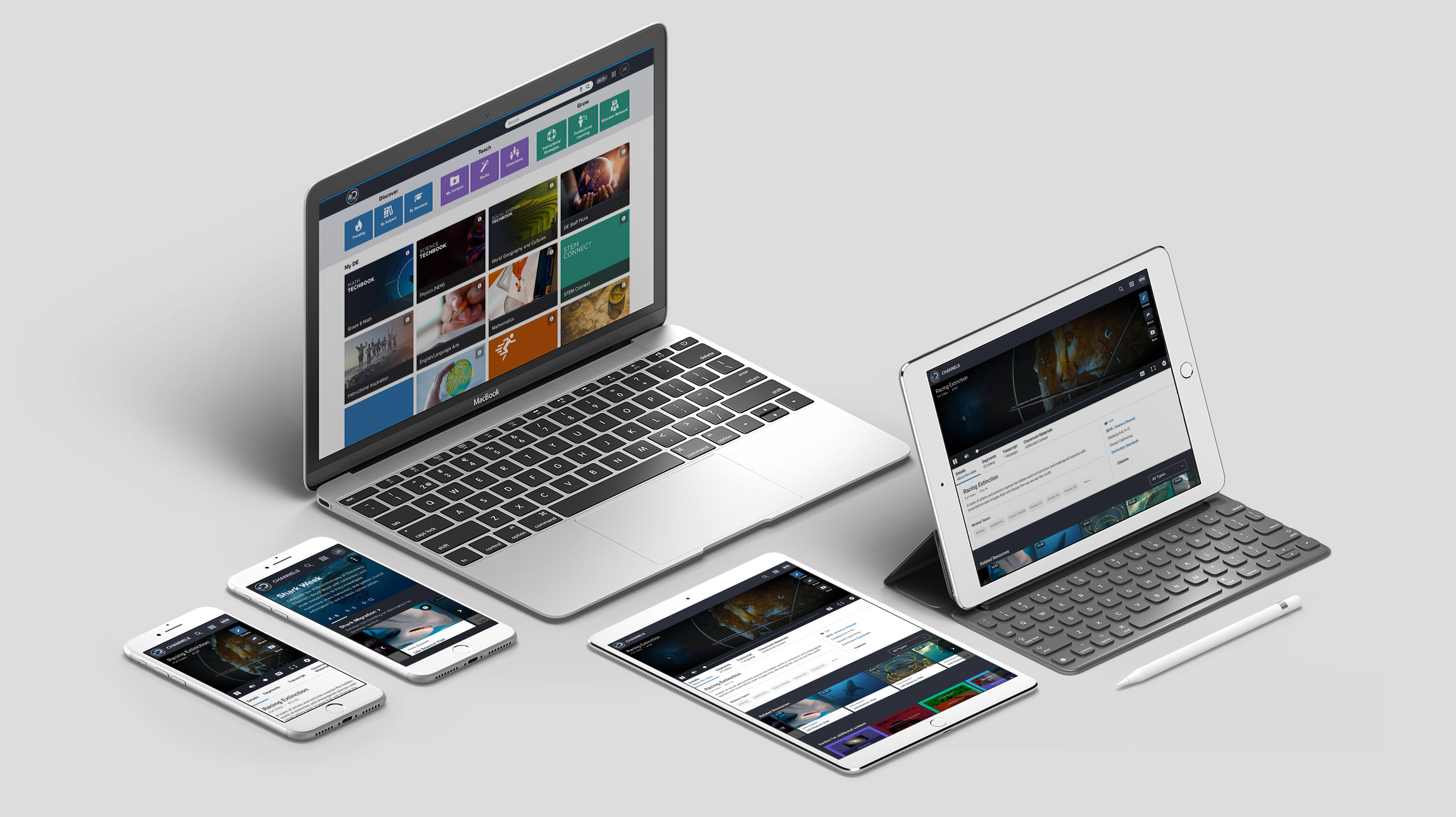 Discovery Education Home redesigned across multiple devices