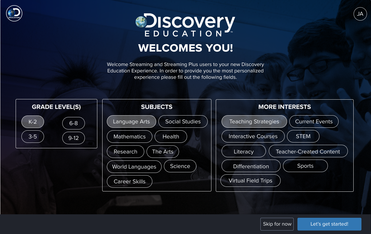 Final consolidated single-screen onboarding on desktop
